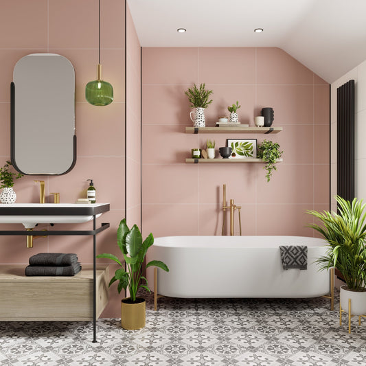 Multipanel Large Tile Antique Rose (Waterproof Wall Panels) - The Wall Works