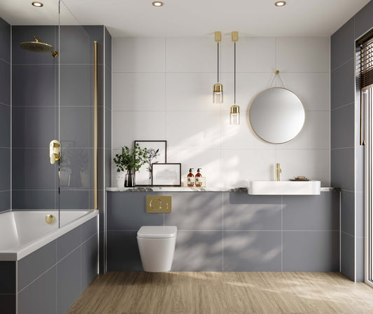 Multipanel Large Tile Monument Grey (Waterproof Wall Panels) - The Wall Works