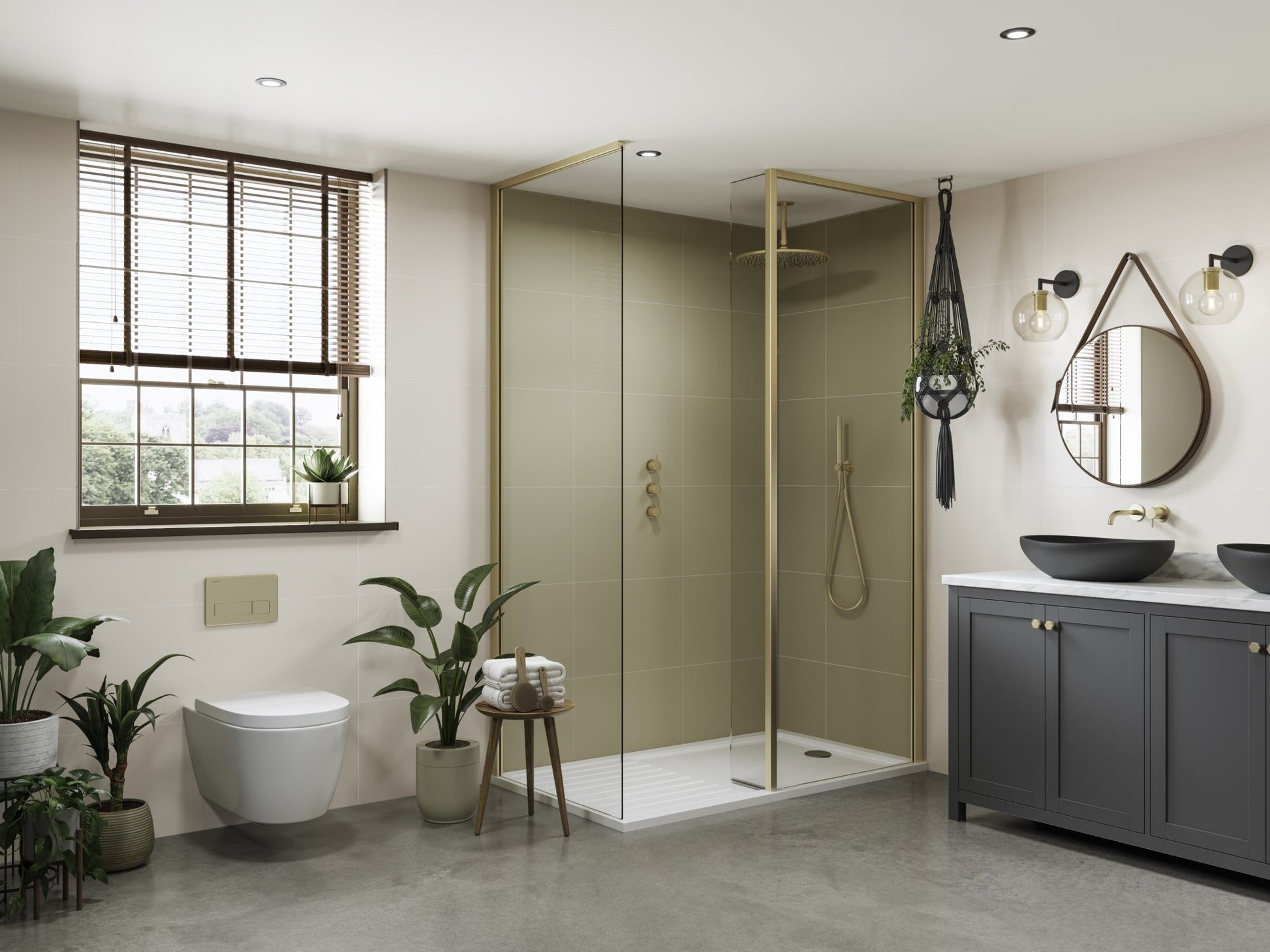 Multipanel Large Tile Sage Green (Waterproof Wall Panels) - The Wall Works