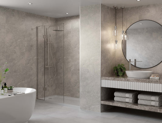 Multipanel Large Tile Valmasino Marble (Waterproof Wall Panels) - The Wall Works