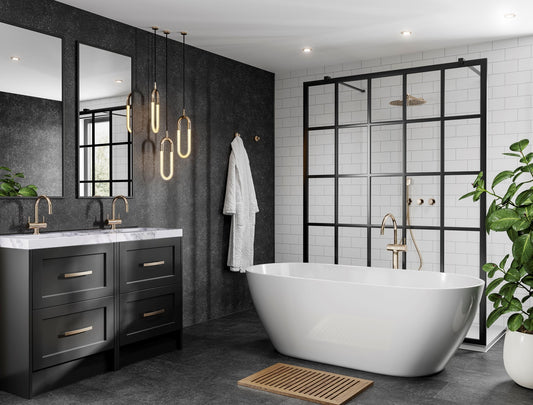 Multipanel Unlipped Black Mineral (Waterproof Wall Panels) - The Wall Works
