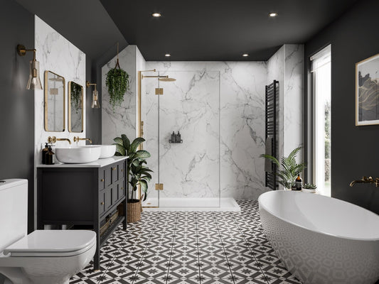 Multipanel Unlipped Calacatta Marble (Waterproof Wall Panels) - The Wall Works