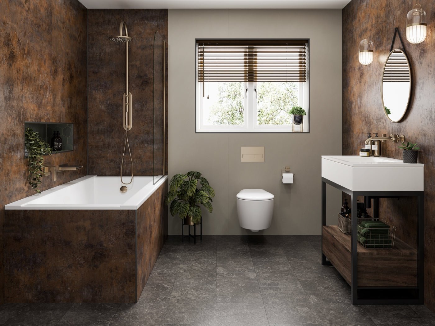 Corten Elements Unlipped - Shower panels - The Wall Works
