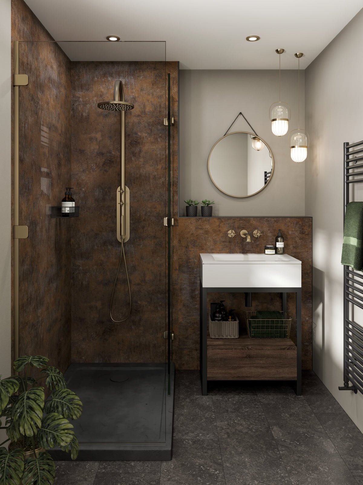 Corten Elements Unlipped - Shower panels - The Wall Works