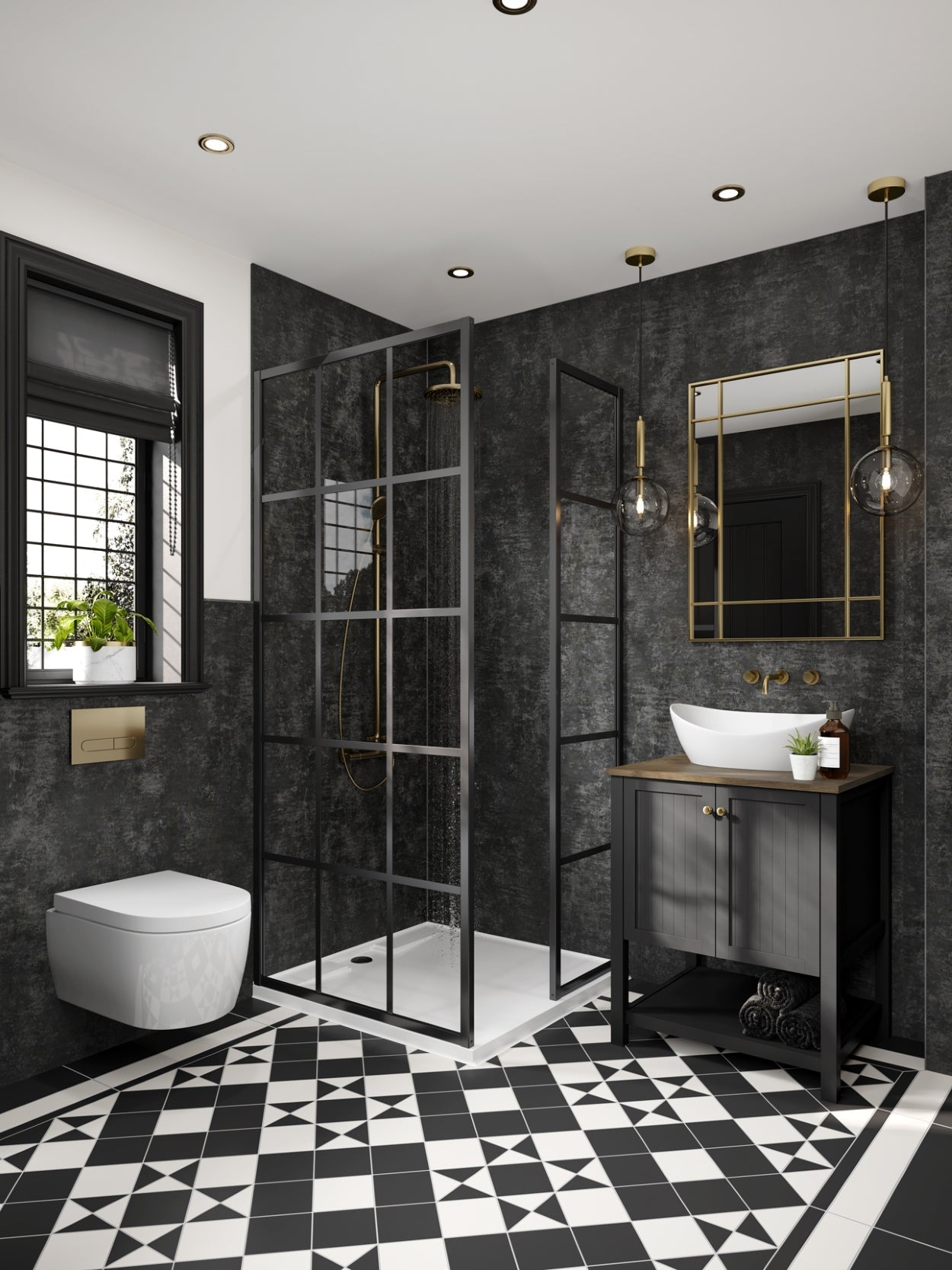 Graphite Elements Hydrolock - Shower panels - The Wall Works