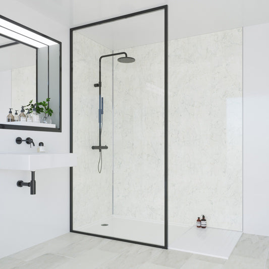 Multipanel Unlipped Grey Marble (Waterproof Wall Panels) - The Wall Works