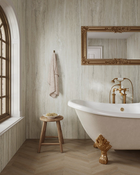 Multipanel Unlipped Jupiter Silver (Waterproof Wall Panels) - The Wall Works
