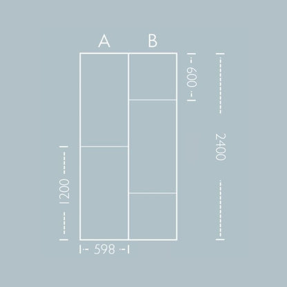 Multipanel XL offset Cremona Marble layout how the offset tile will be laid out, showed the 2 different versions offset A and offset B - shower panels - The Wall Works